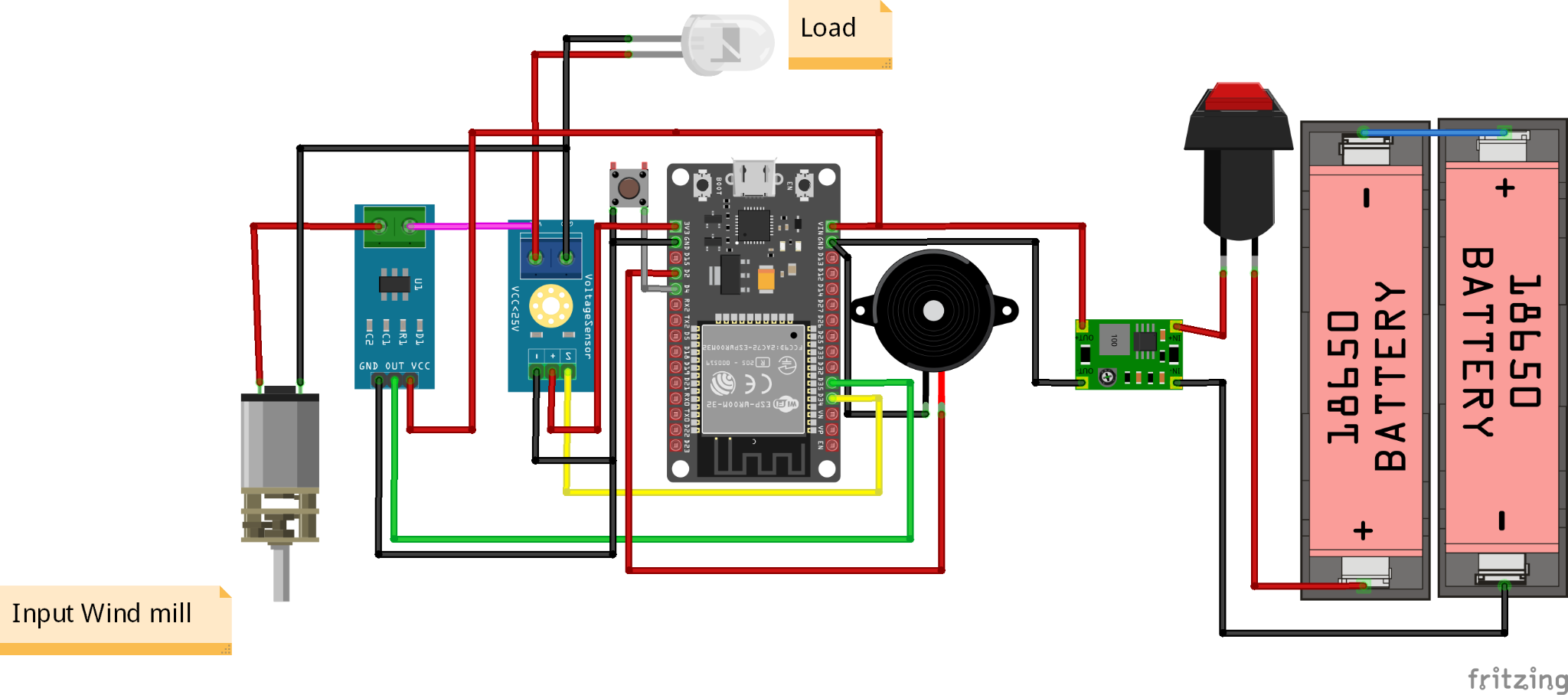 Fritzing circuit schematic for the AeiX node